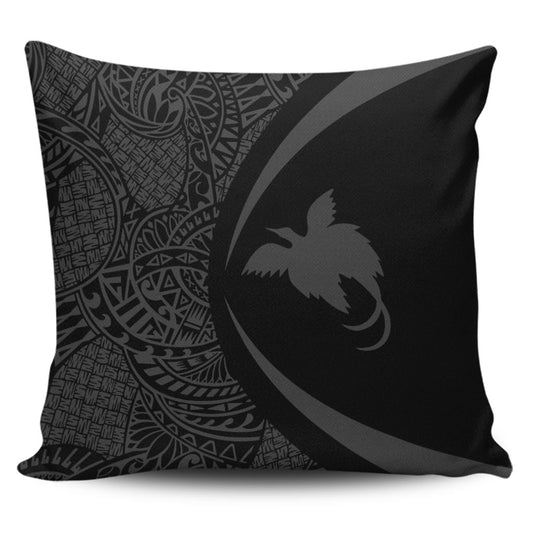 Papua New Guinea Pillow Cover Lauhala Gray Circle Style