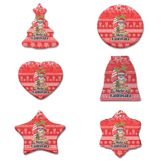 Hawaii Ceramic Ornament  Mele Kalikimaka Merry Christmas Tree Pineapple Tropical