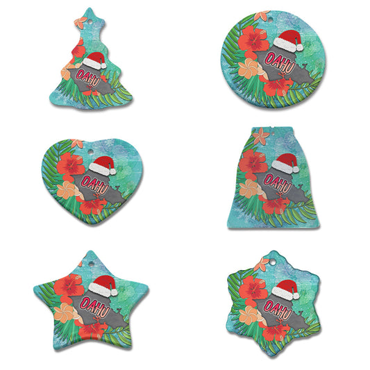 Hawaii Ceramic Ornament Christmas Oahu Island