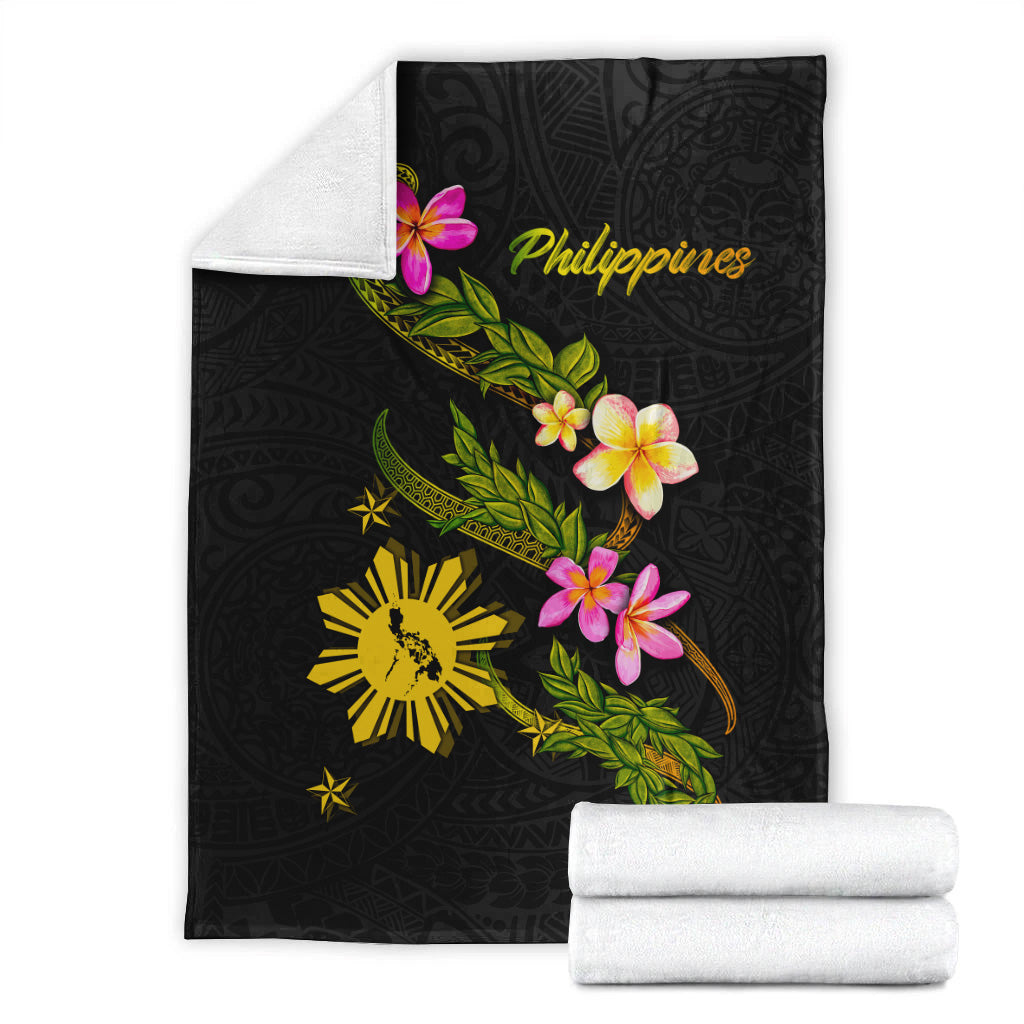 Philippines Filipinos Premium Blanket Philippines Sun And Map Plumeria Tribal