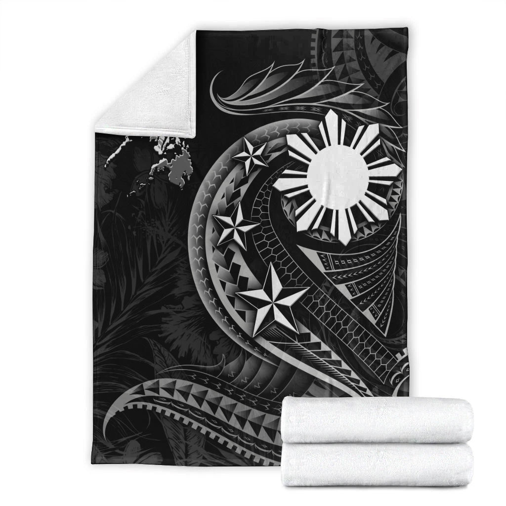 Philippines Filipinos Premium Blanket Philippines Sun Tribal Patterns Tropical Flowers Curve Style