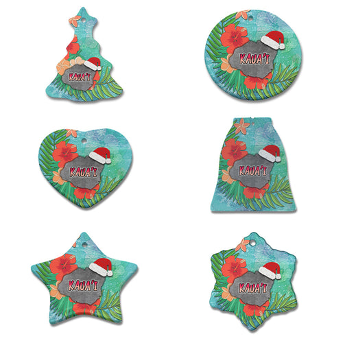 Hawaii Ceramic Ornament Christmas Kauaʻi Island