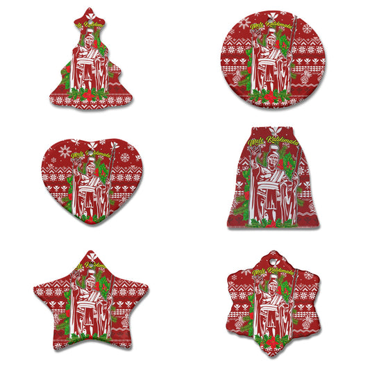 Hawaii Ceramic Ornament Christmas Hawaii King Polynesian Pattern
