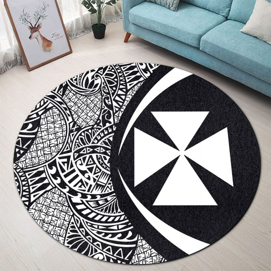Wallis And Futuna Round Rug Lauhala White Circle Style