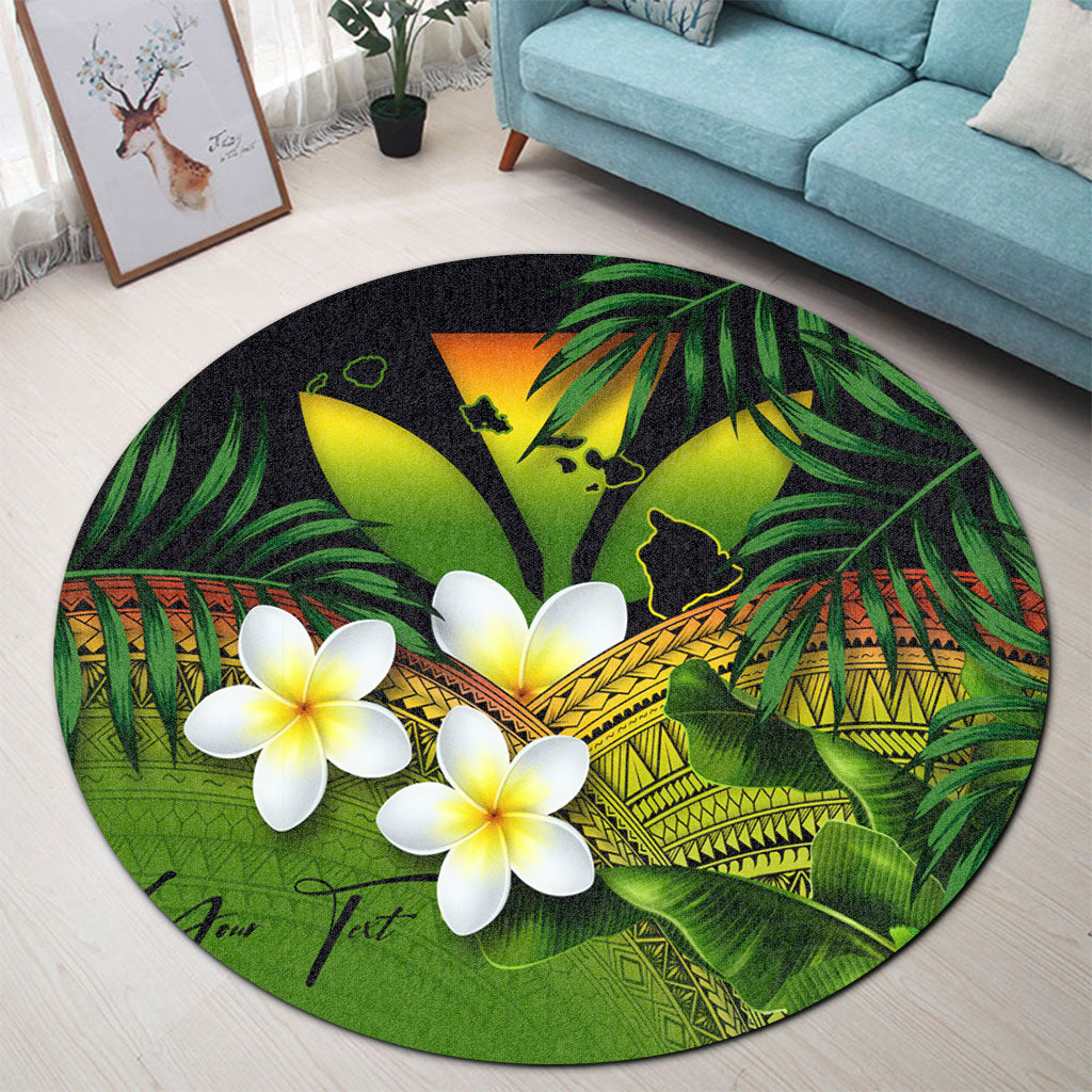 Hawaii Round Rug Custom Kanaka Polynesian Tropical