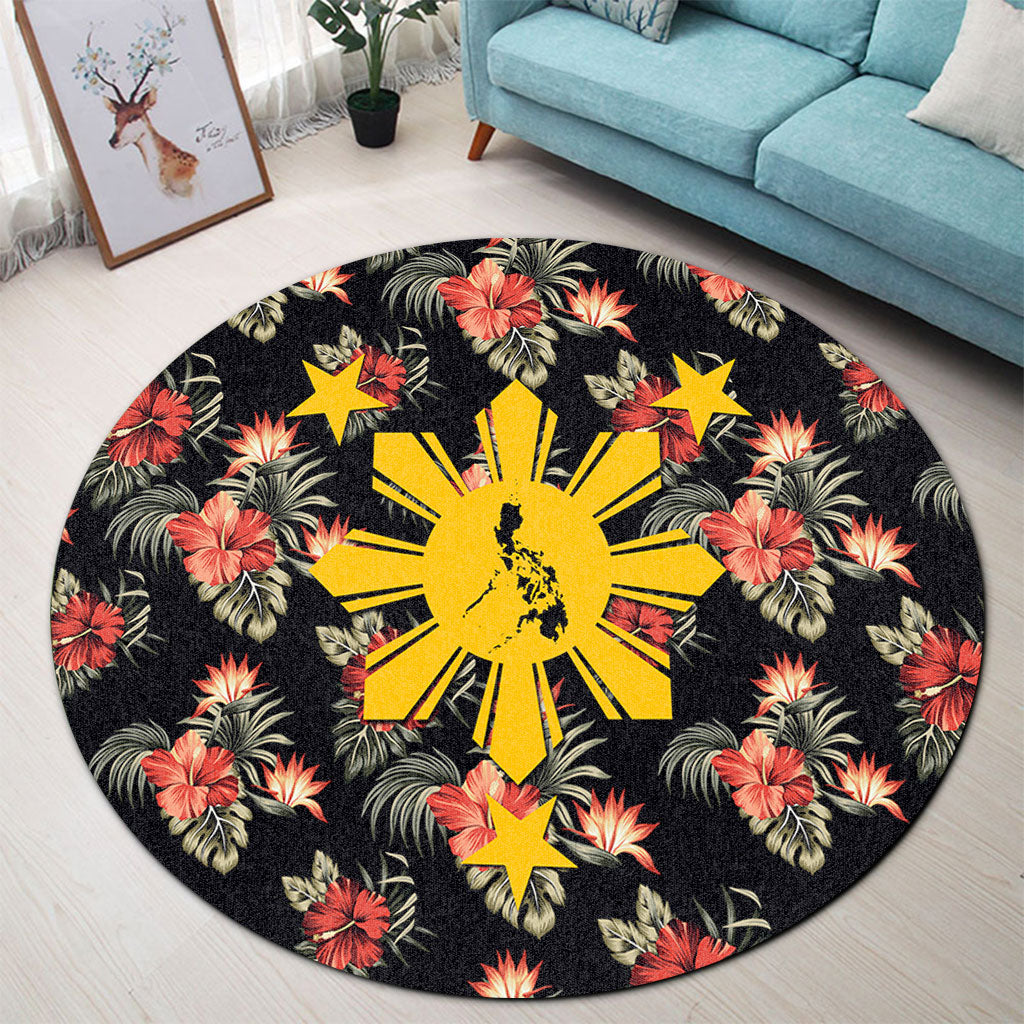 Philippines Filipinos Round Rug Tropical Summer Beach