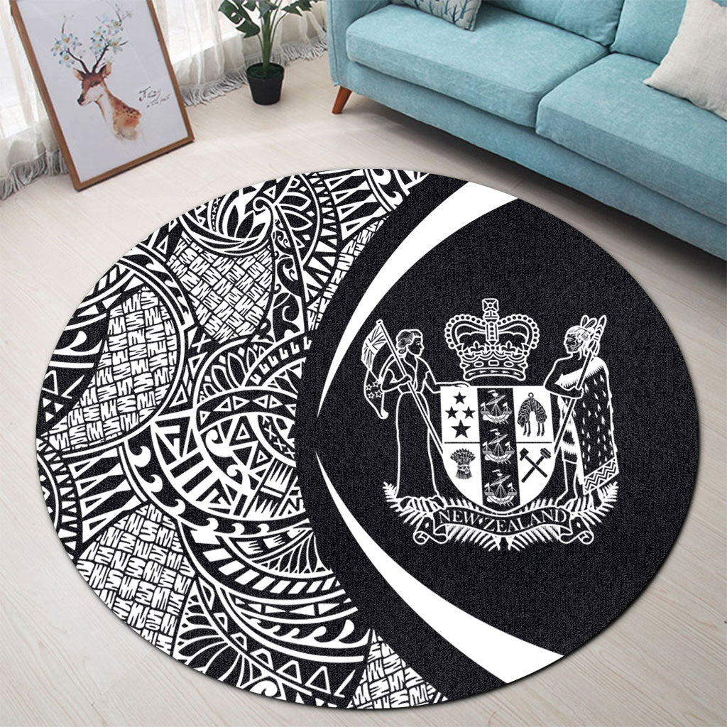 New Zealand Round Rug Lauhala White Circle Style