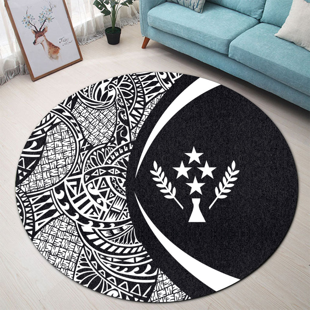 Kosrae Round Rug Lauhala White Circle Style