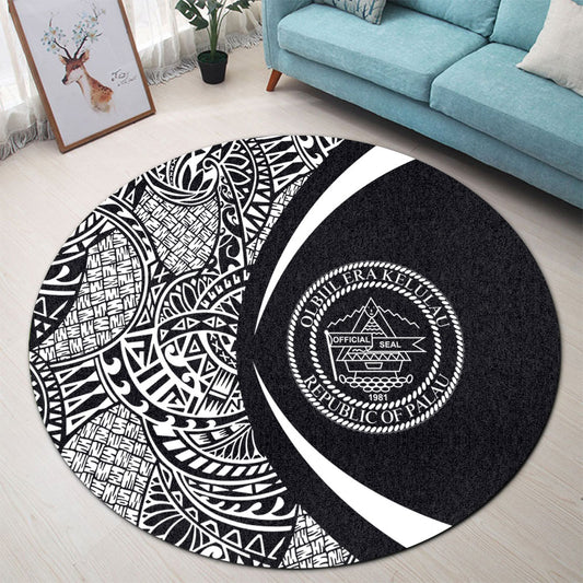 Palau Round Rug Lauhala White Circle Style