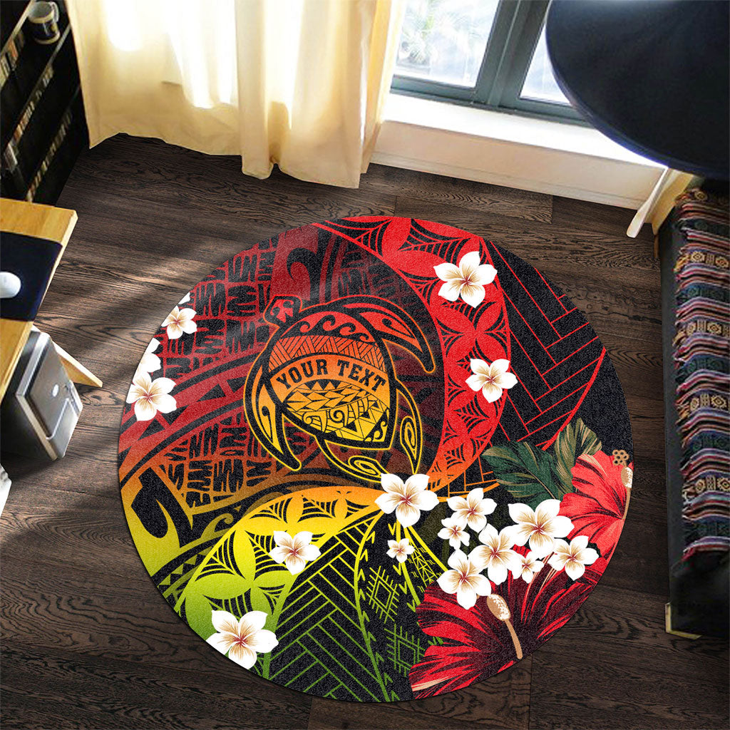 Hawaii Round Rug Custom Turtle Style Reggae Tropical