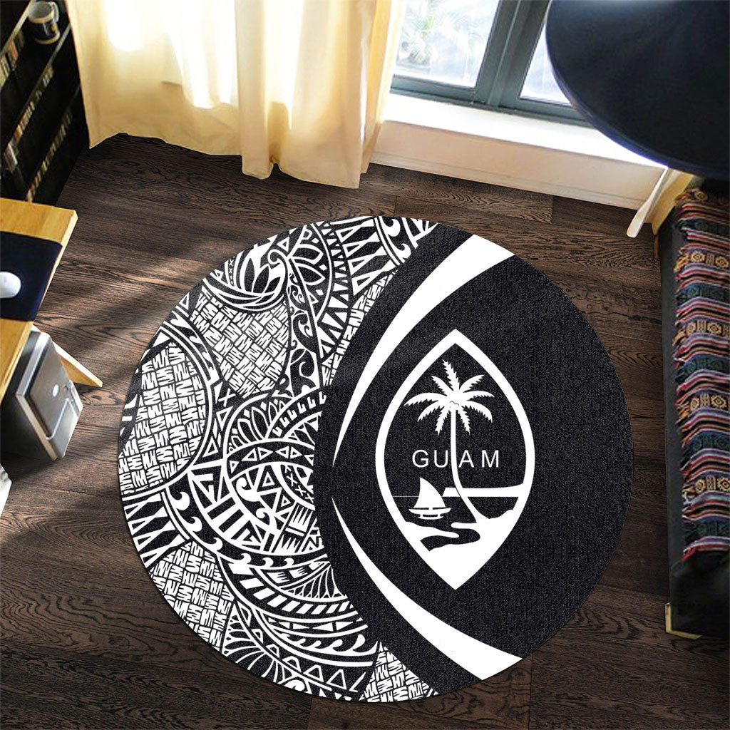 Guam Round Rug Lauhala White Circle Style
