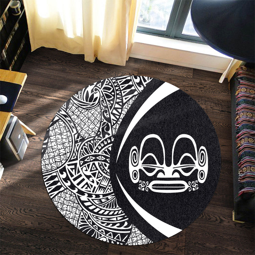 Marquesas Islands Round Rug Lauhala White Circle Style