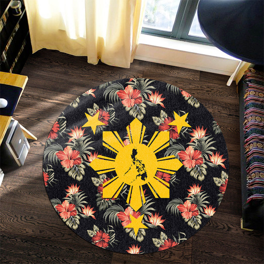 Philippines Filipinos Round Rug Tropical Summer Beach