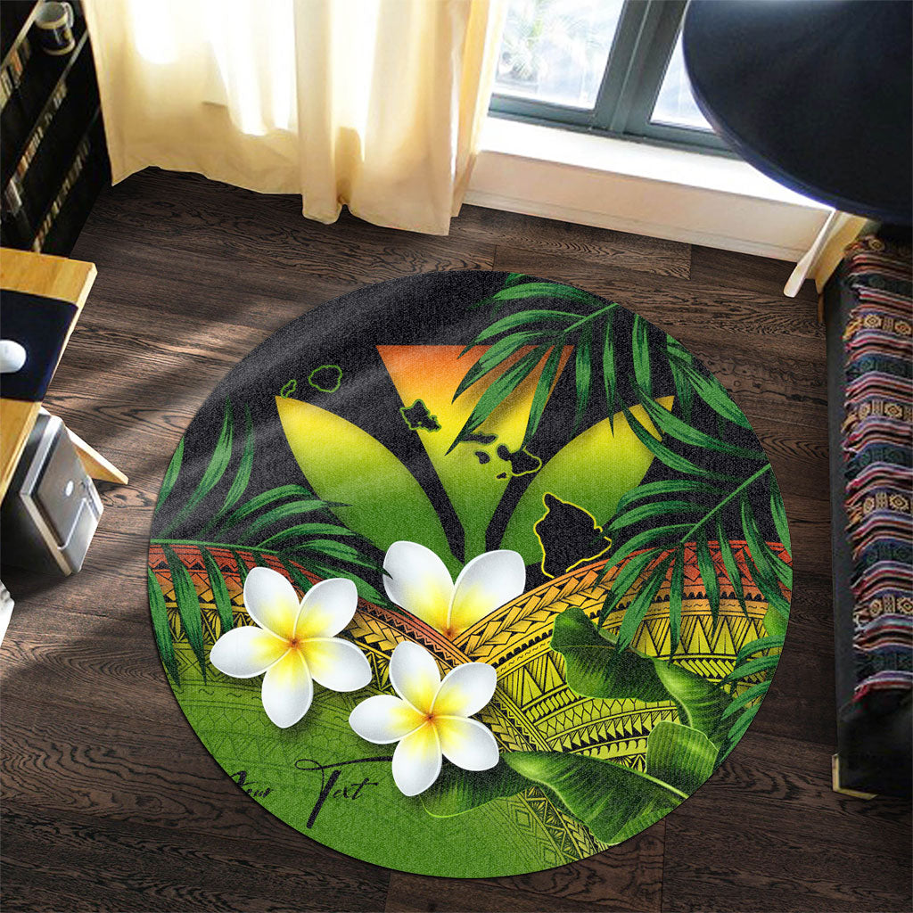 Hawaii Round Rug Custom Kanaka Polynesian Tropical