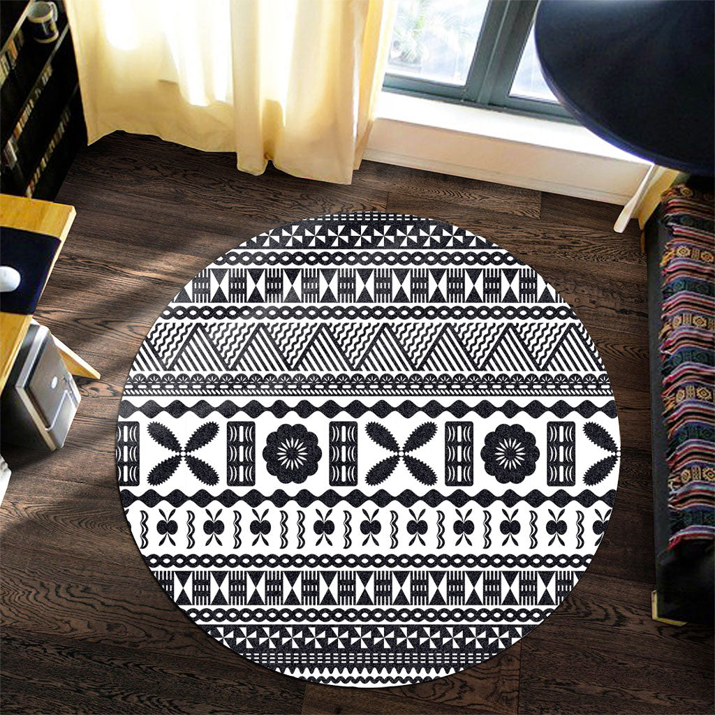 Fiji Round Rug Bula Pattern