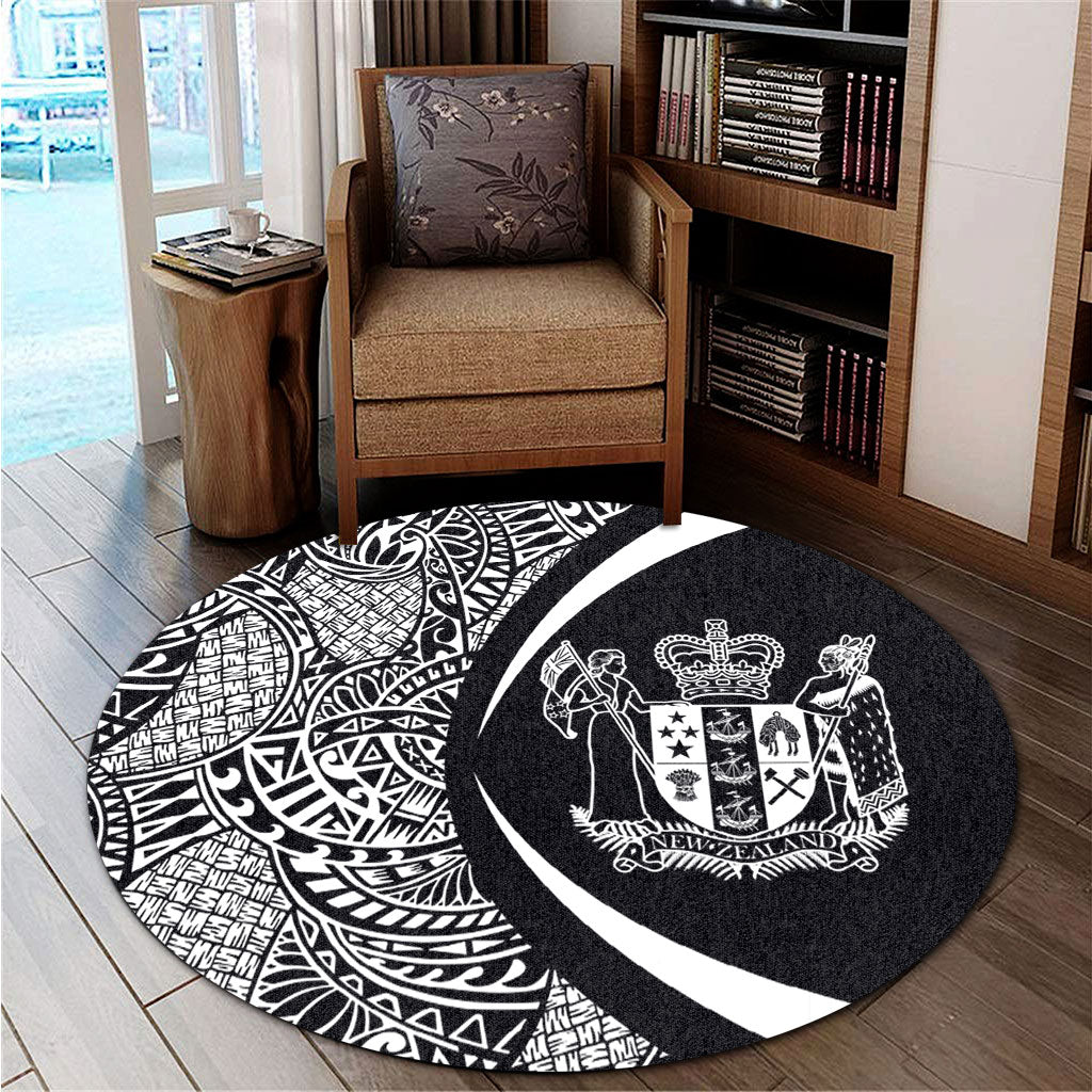 New Zealand Round Rug Lauhala White Circle Style