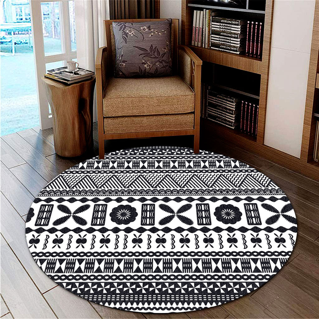 Fiji Round Rug Bula Pattern