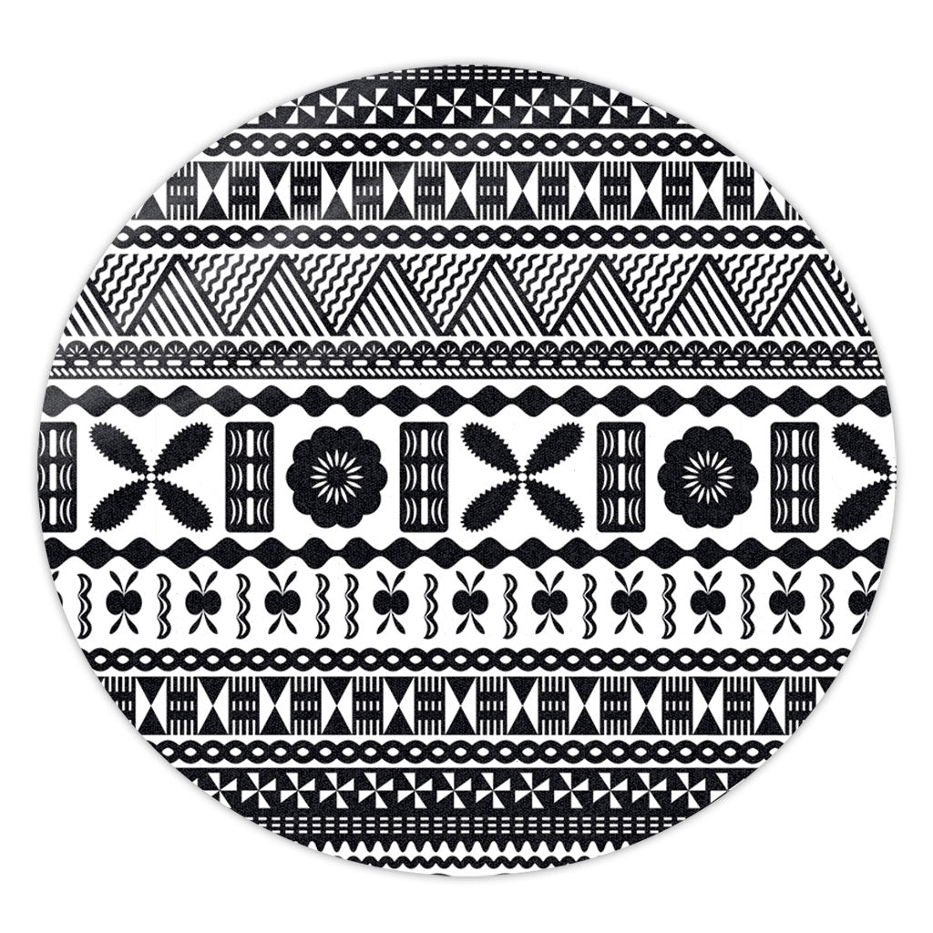 Fiji Round Rug Bula Pattern
