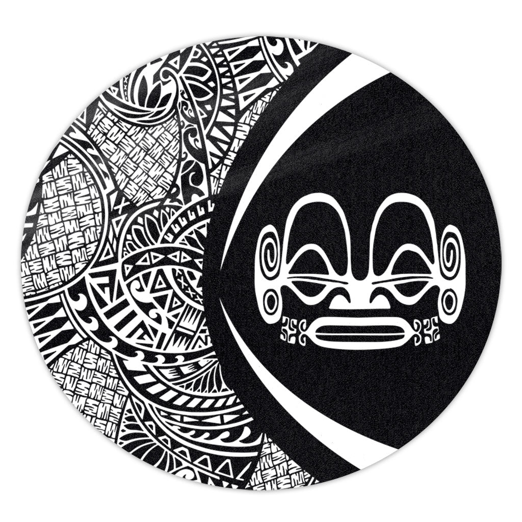 Marquesas Islands Round Rug Lauhala White Circle Style
