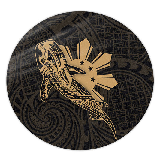 Philippines Filipinos Round Rug Tribal Whale Shark