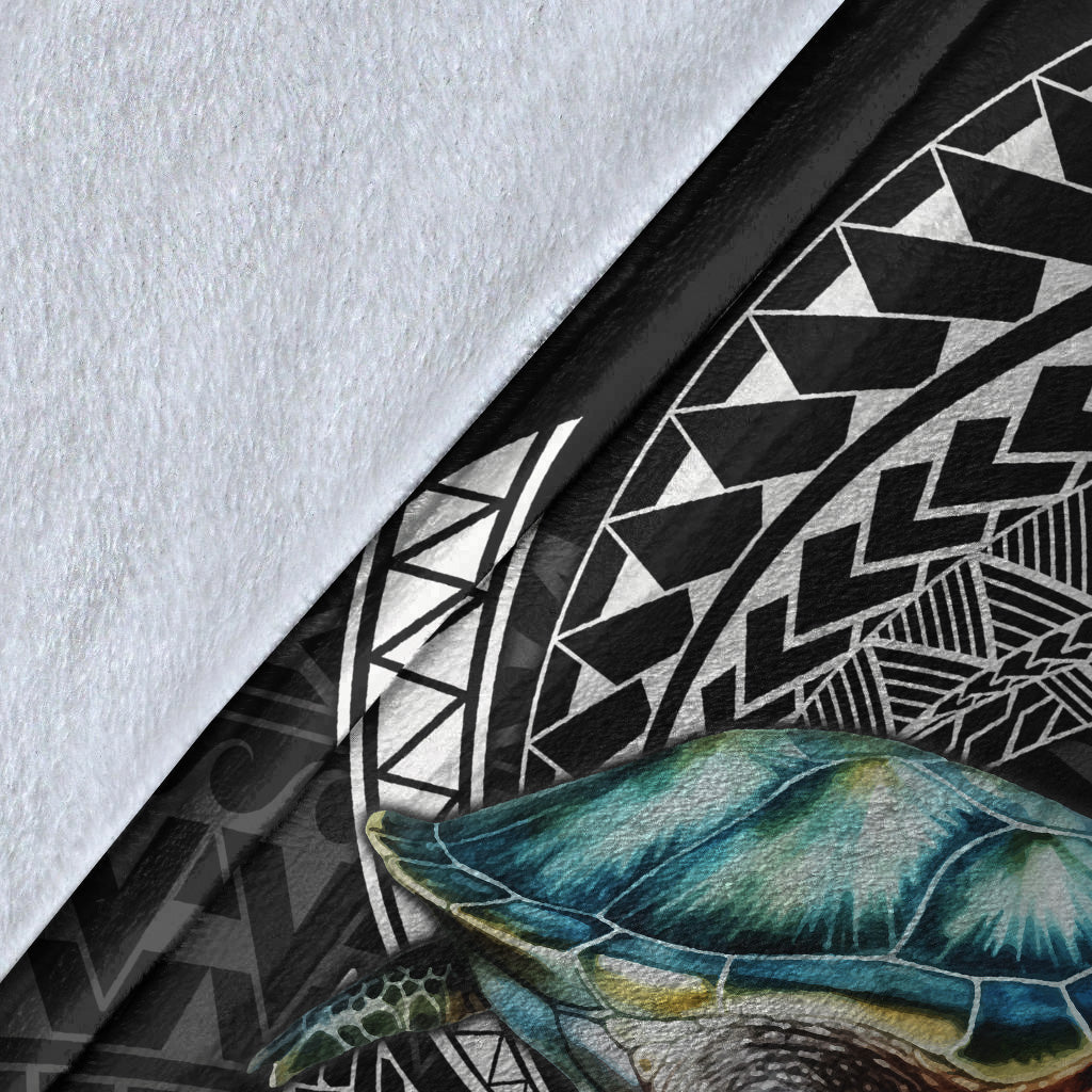 Hawaii Premium Blanket Turtle Ocean Spiral Polynesian Patterns