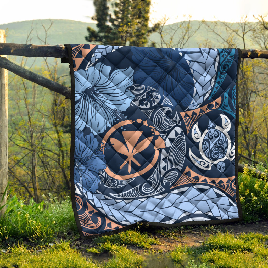 Hawaii Premium Quilt Kanaka Maoli Tribal Pattern