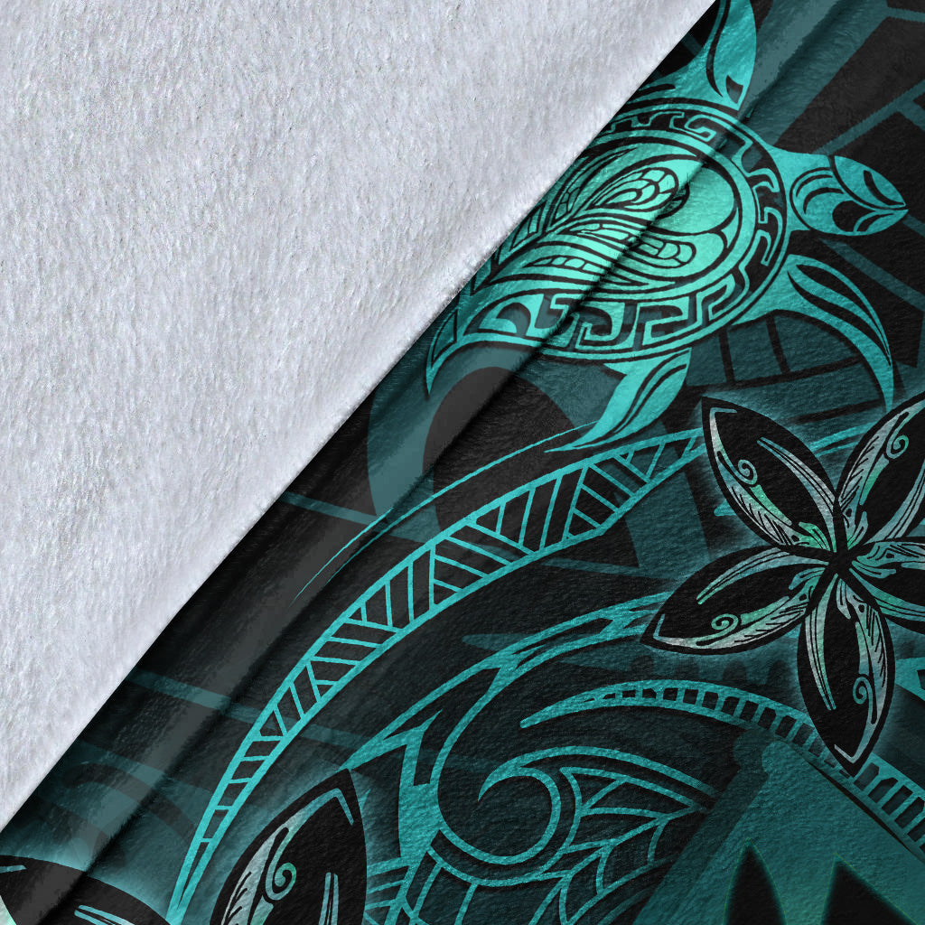 Hawaii Premium Blanket Kanaka Maoli Tropical Leaves Polynesian Pattern
