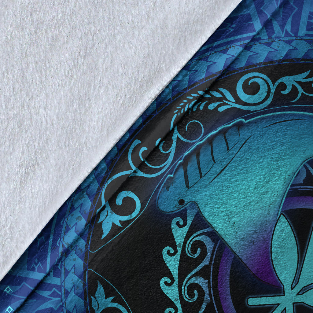 Hawaii Premium Blanket Manta Ray Couple Polynesian Ocean Style
