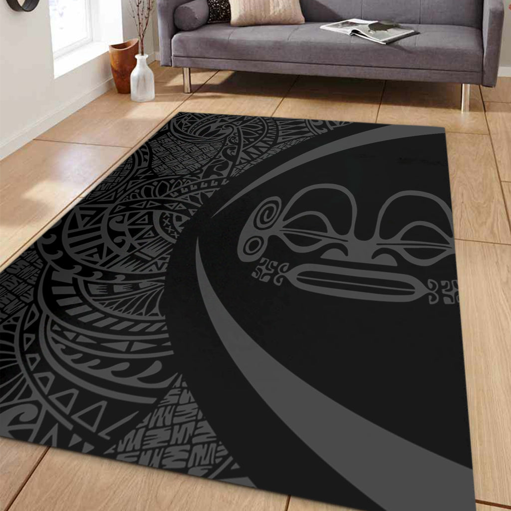 Marquesas Islands Area Rug Lauhala Gray Circle Style