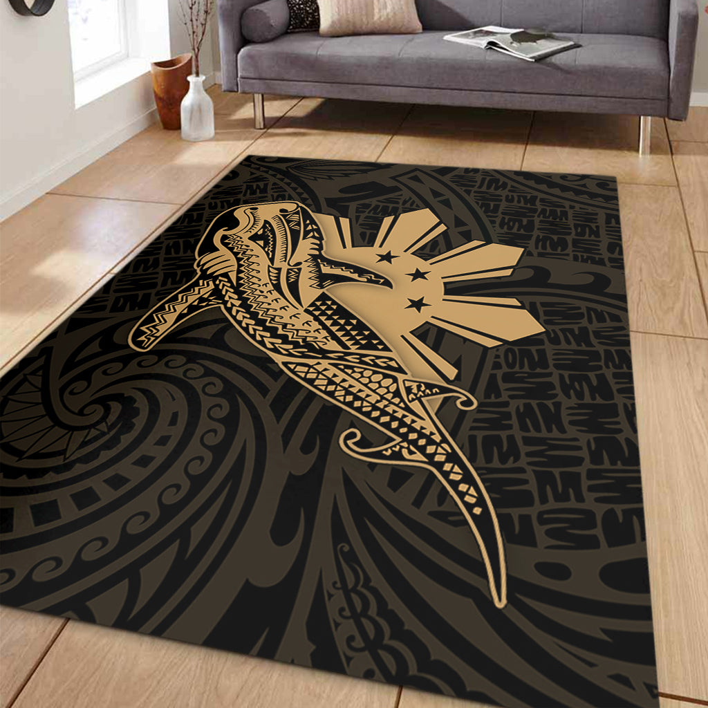 Philippines Filipinos Area Rug Tribal Whale Shark
