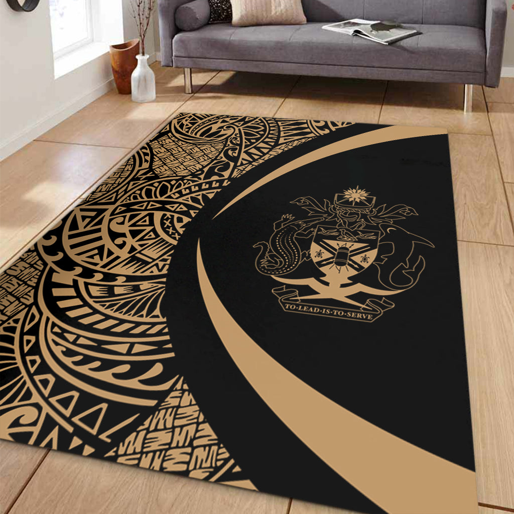 Solomon Islands Area Rug Lauhala Gold Circle Style