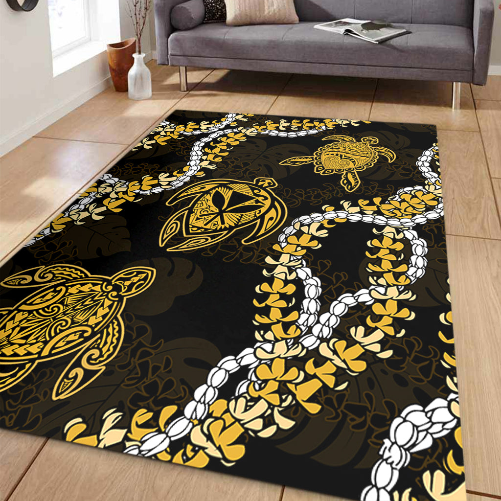 Hawaii Area Rug Kanaka Maoli Floral Puakenikeni Lei