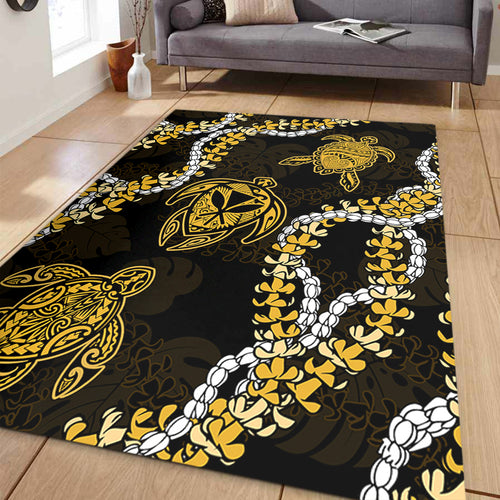 Hawaii Area Rug Kanaka Maoli Floral Puakenikeni Lei