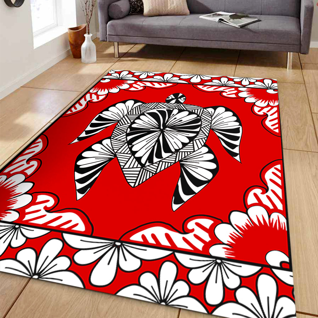 Tonga Area Rug Tapa Turtle Design