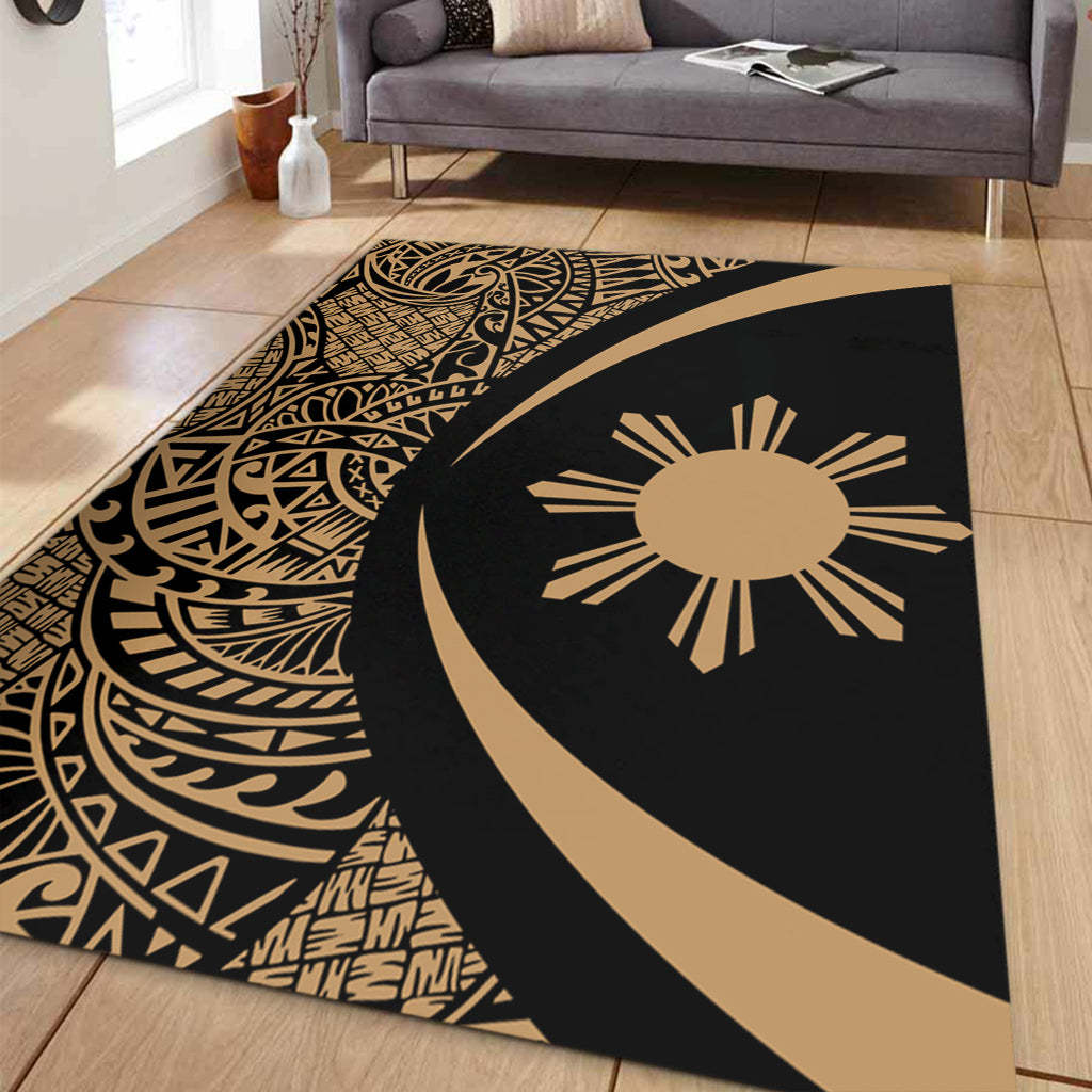 Philippines Filipinos Area Rug Lauhala Gold Circle Style