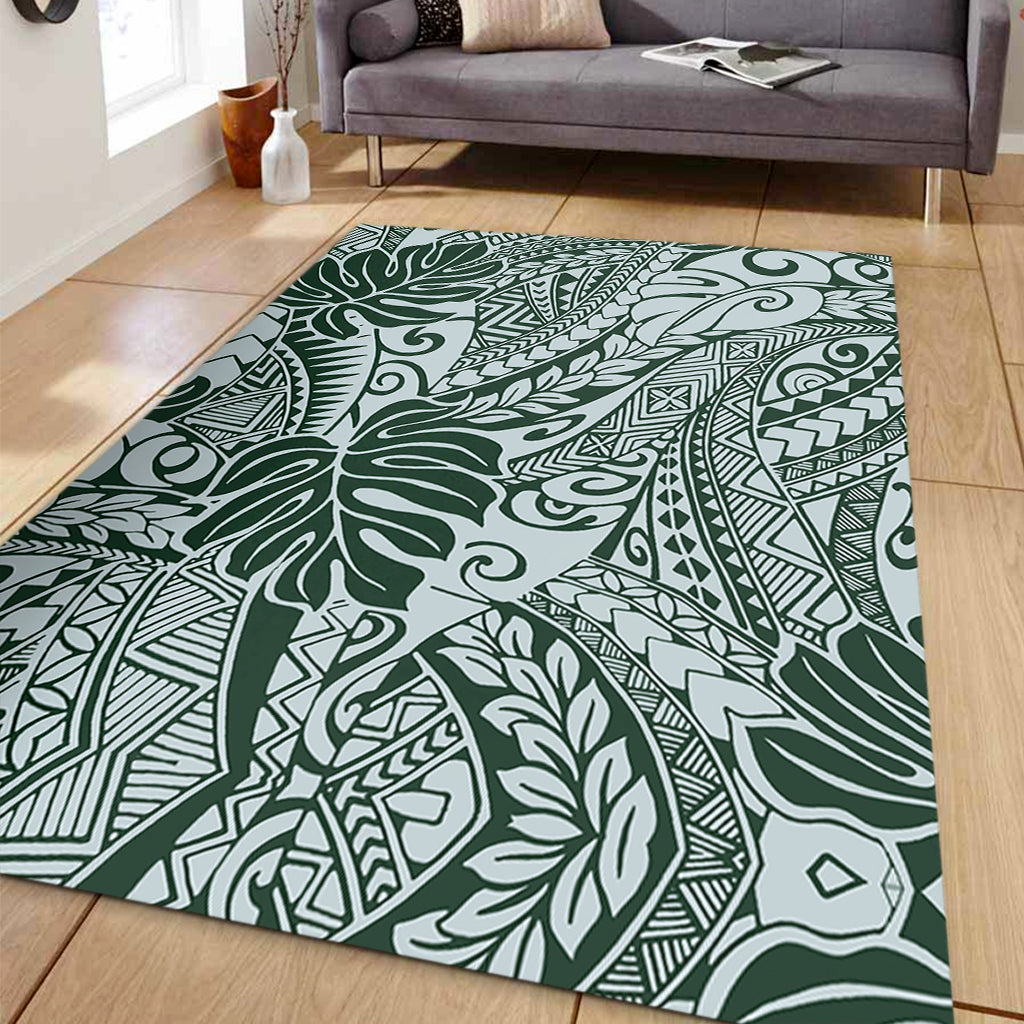 Hawaii Area Rug Tribal Pattern Leaf