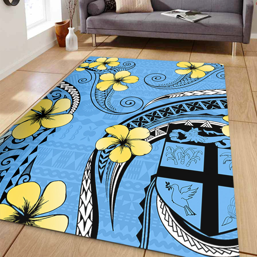 Fiji Area Rug Bula Style Plumeria Flower