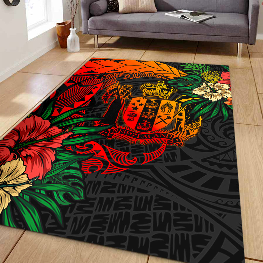 New Zealand Area Rug Polynesian Coat Of Arms Tropical