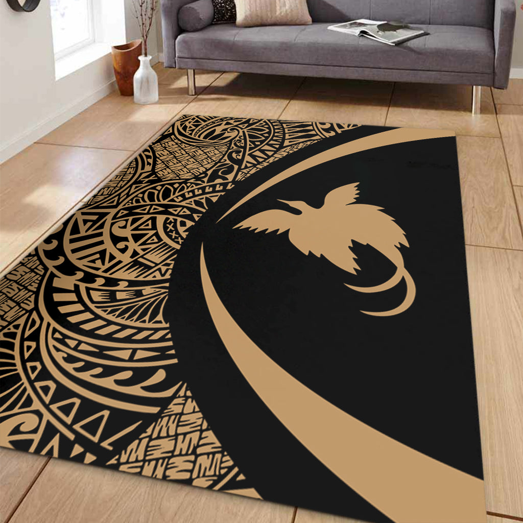 Papua New Guinea Area Rug Lauhala Gold Circle Style
