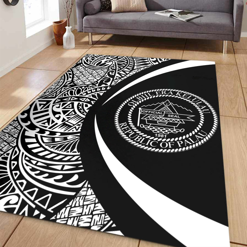 Palau Area Rug Lauhala White Circle Style