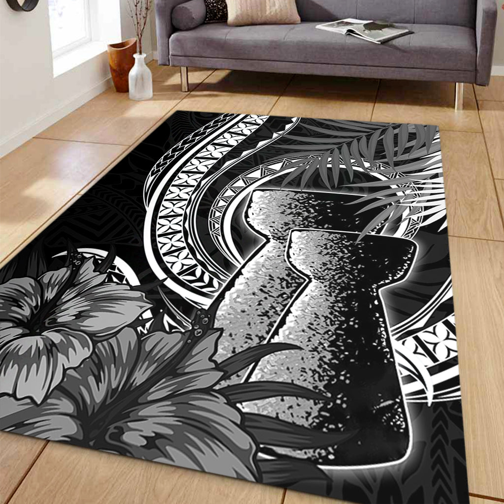 Guam Area Rug Tribal Latte Stone Tropical Style
