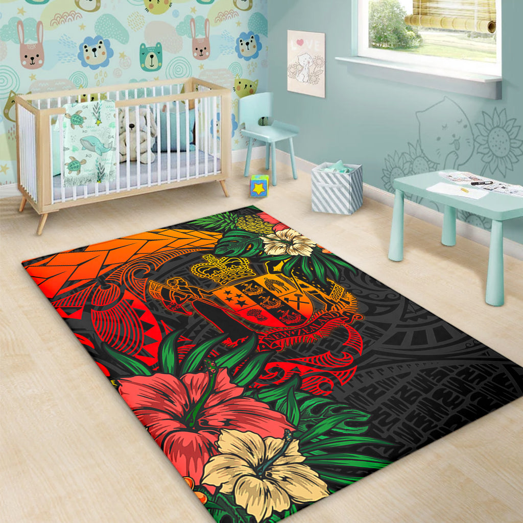 New Zealand Area Rug Polynesian Coat Of Arms Tropical