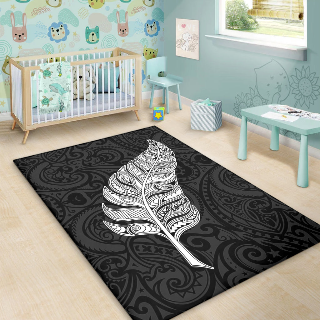 New Zealand Area Rug Maori Silver Fern Simple Style