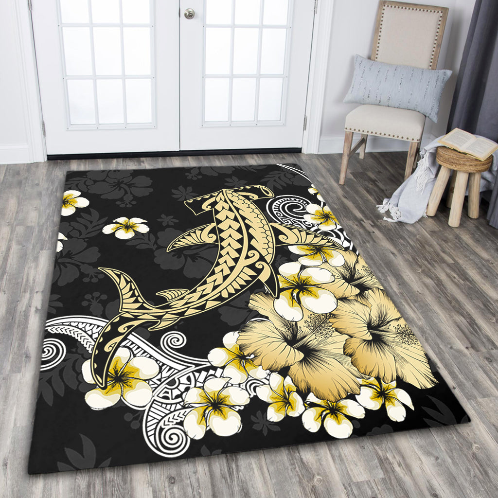 Hawaii Area Rug Hammerhead Shark Gold Tropical
