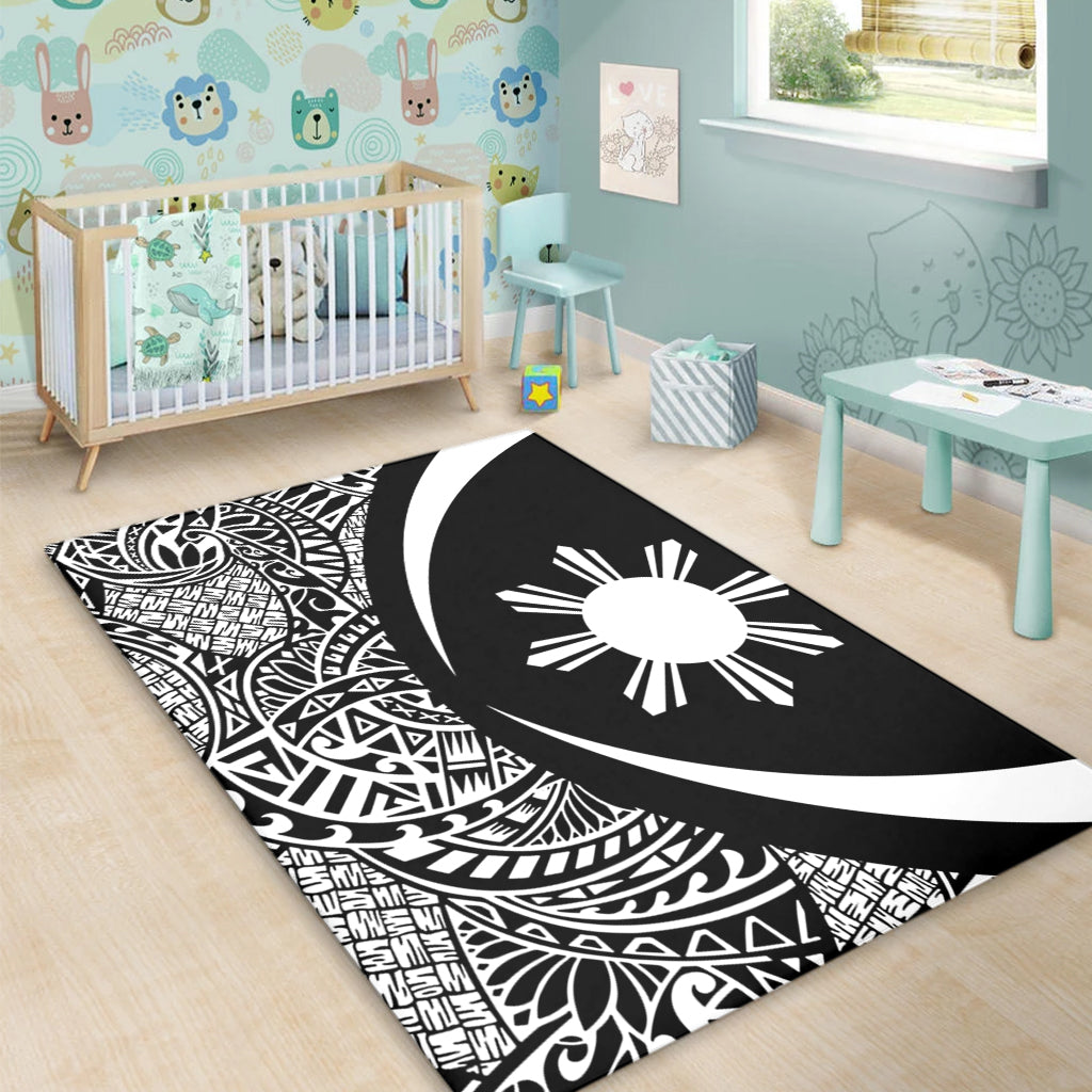 Philippines Filipinos Area Rug Lauhala White Circle Style