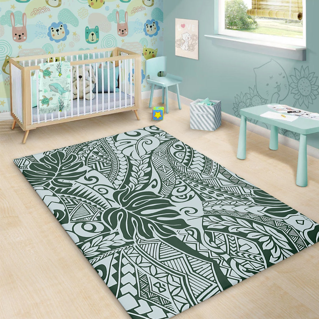 Hawaii Area Rug Tribal Pattern Leaf