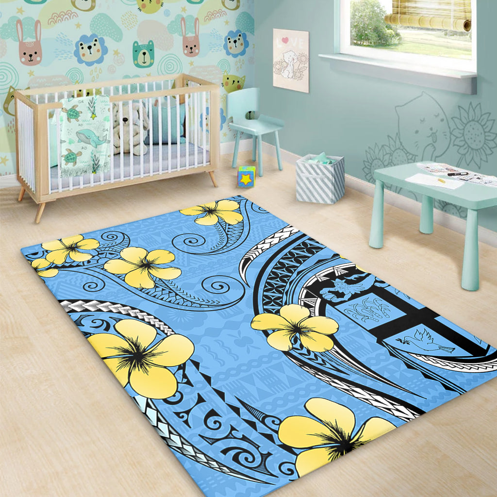 Fiji Area Rug Bula Style Plumeria Flower
