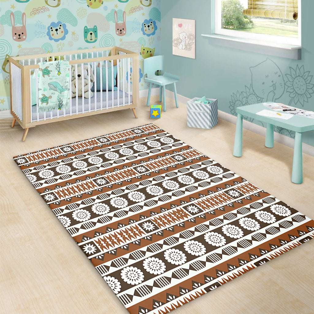 Fiji Area Rug Tapa Masi Pattern