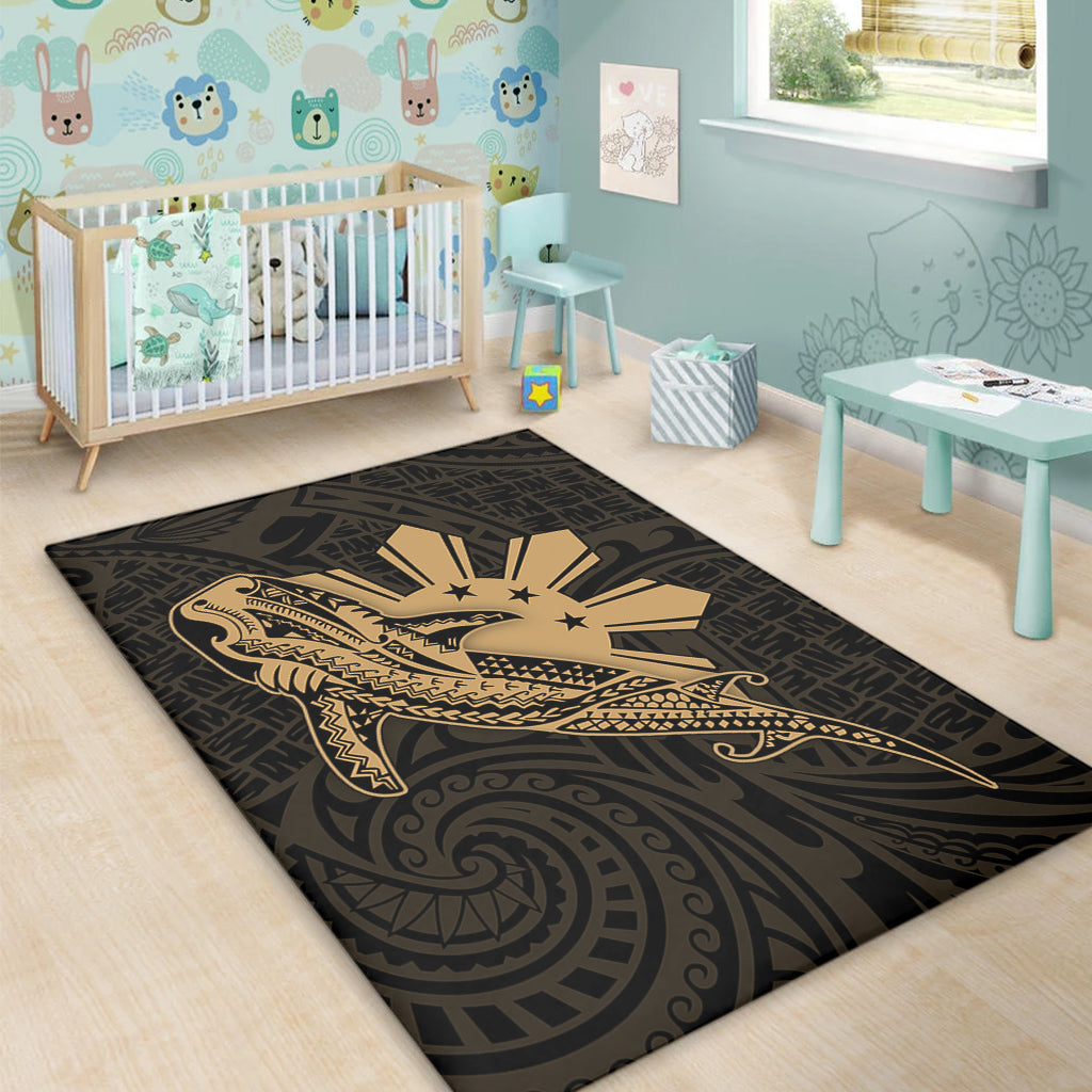 Philippines Filipinos Area Rug Tribal Whale Shark