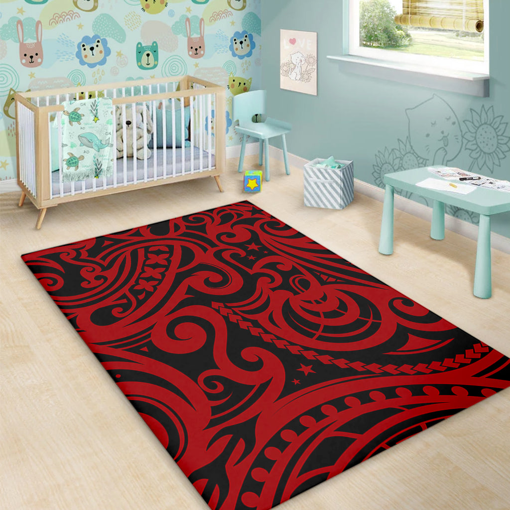 New Zealand Area Rug Maori Pattern Tattoo